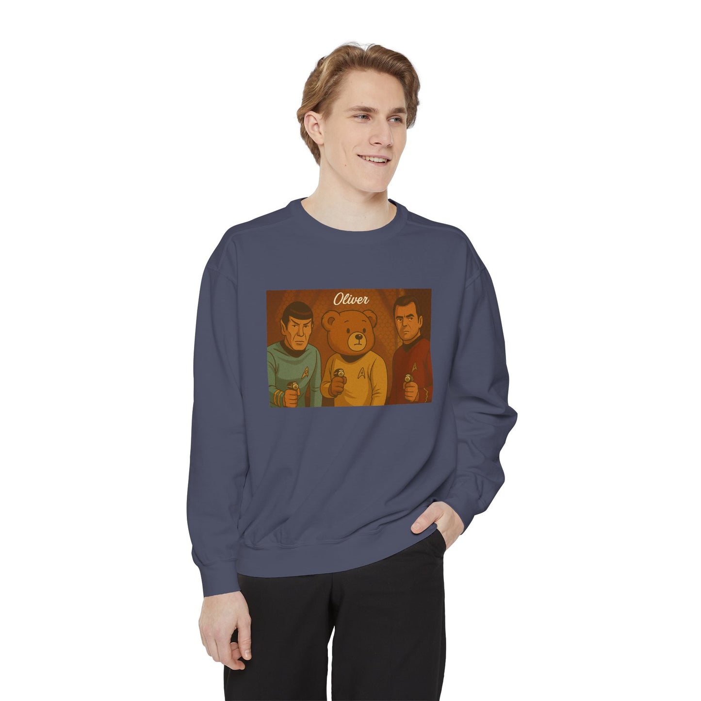 Oliver Outside Star Trek Crewneck – Beam Up Cozy Bear Style
