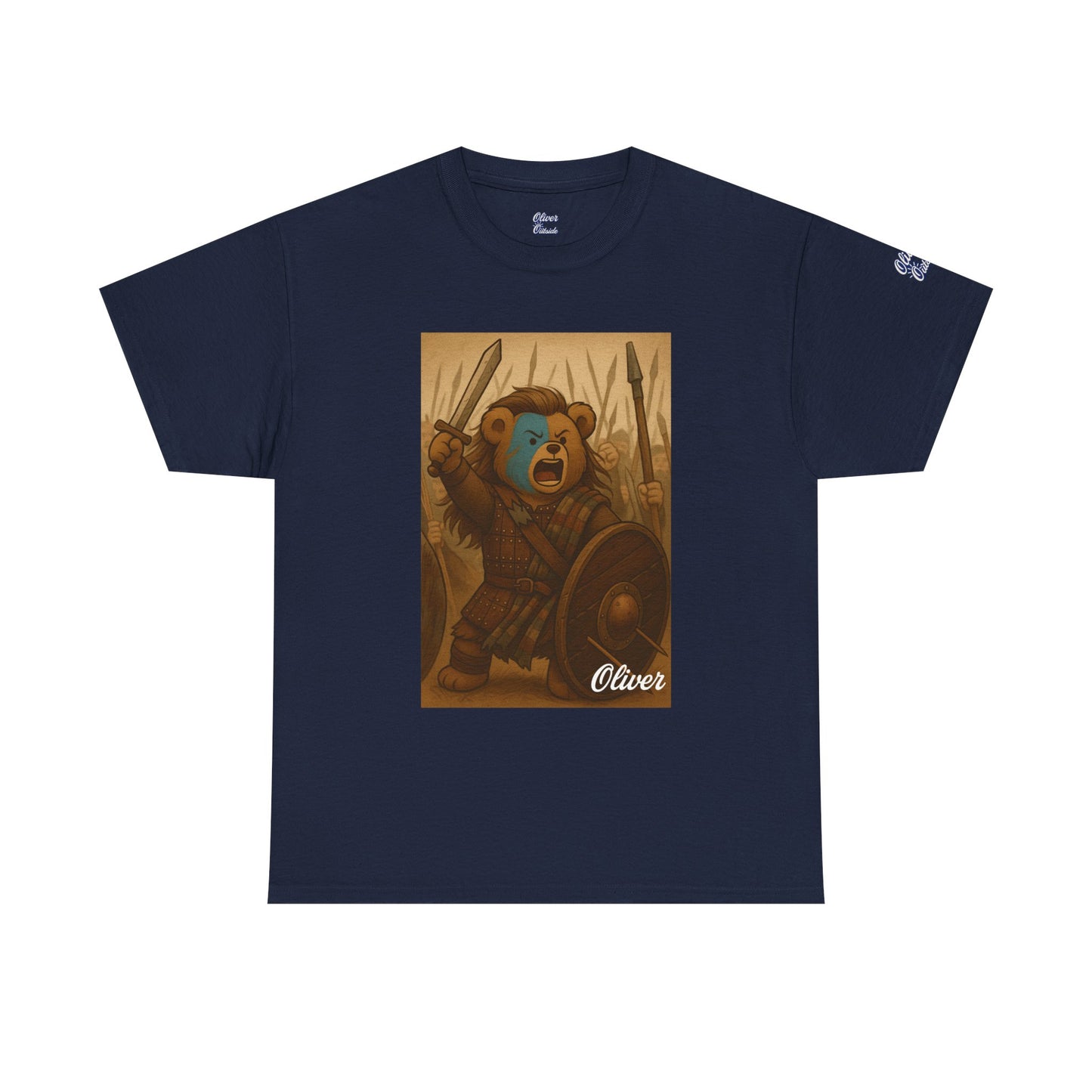 Oliver Outside Braveheart Parody Tee – Freedom Roar Bear