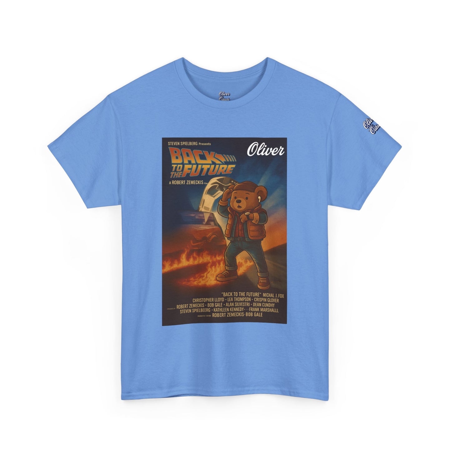 Oliver Outside Back to the Future Parody Tee – Retro Bear Style