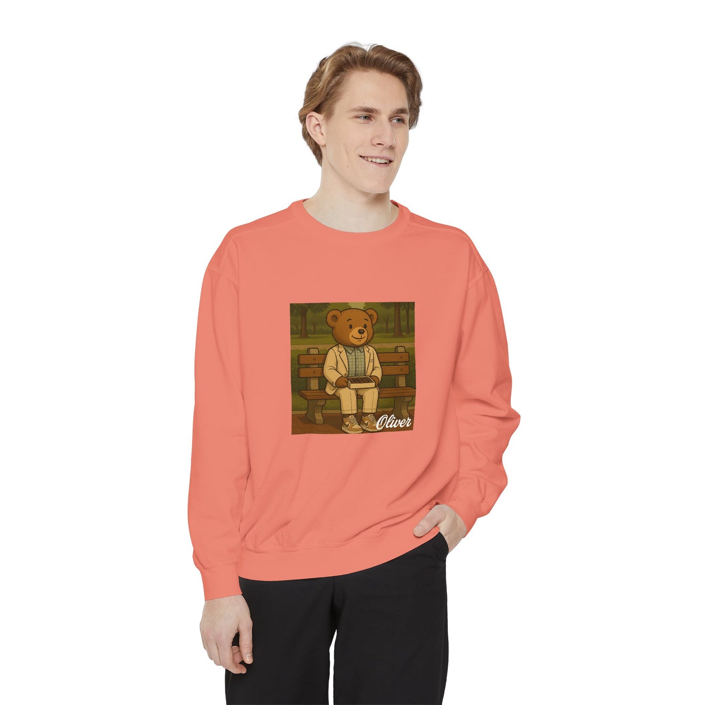 Oliver Outside Forrest Gump Parody Crewneck – Life is Bear-tiful