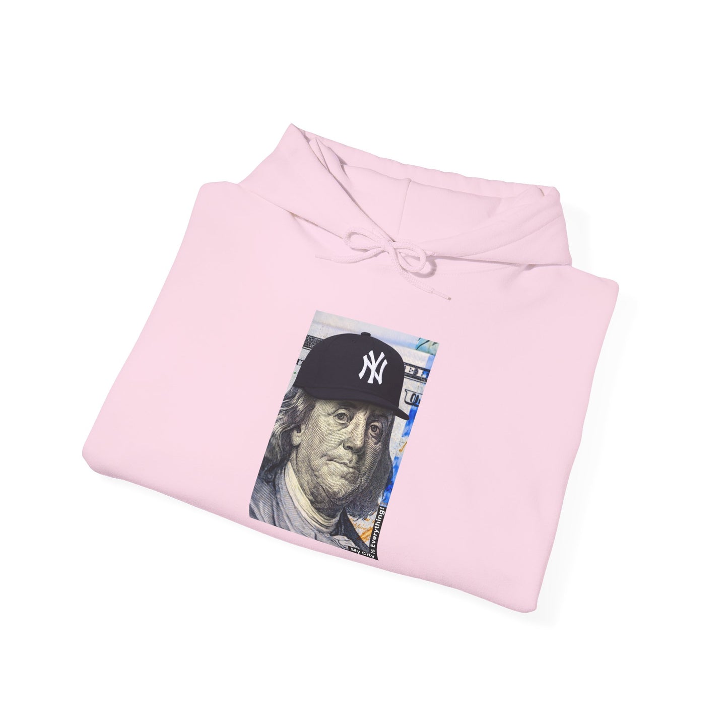 Ben Franklin in Yankees Cap Hoodie – My City is Everything! Money Meets Streetwear