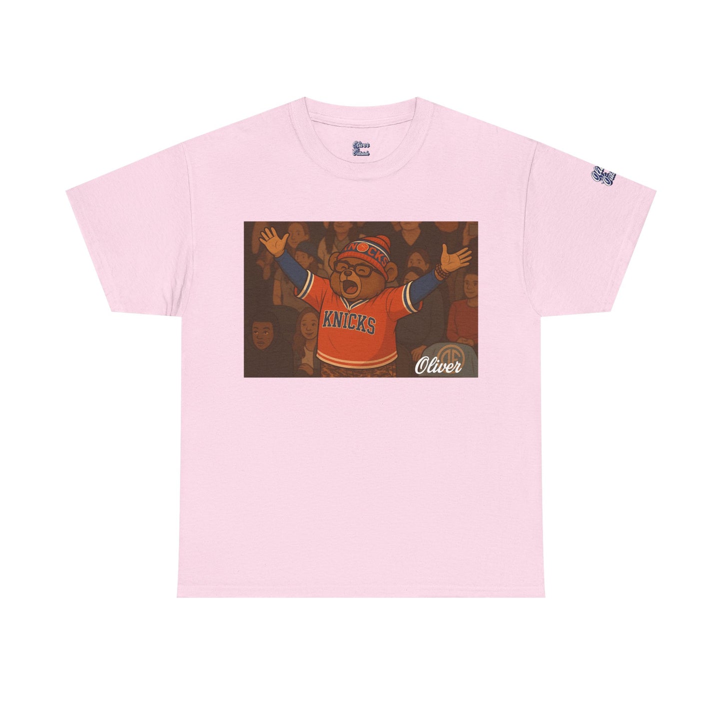 Oliver Outside Knicks Fan Tee – Courtside Energy Bear Style