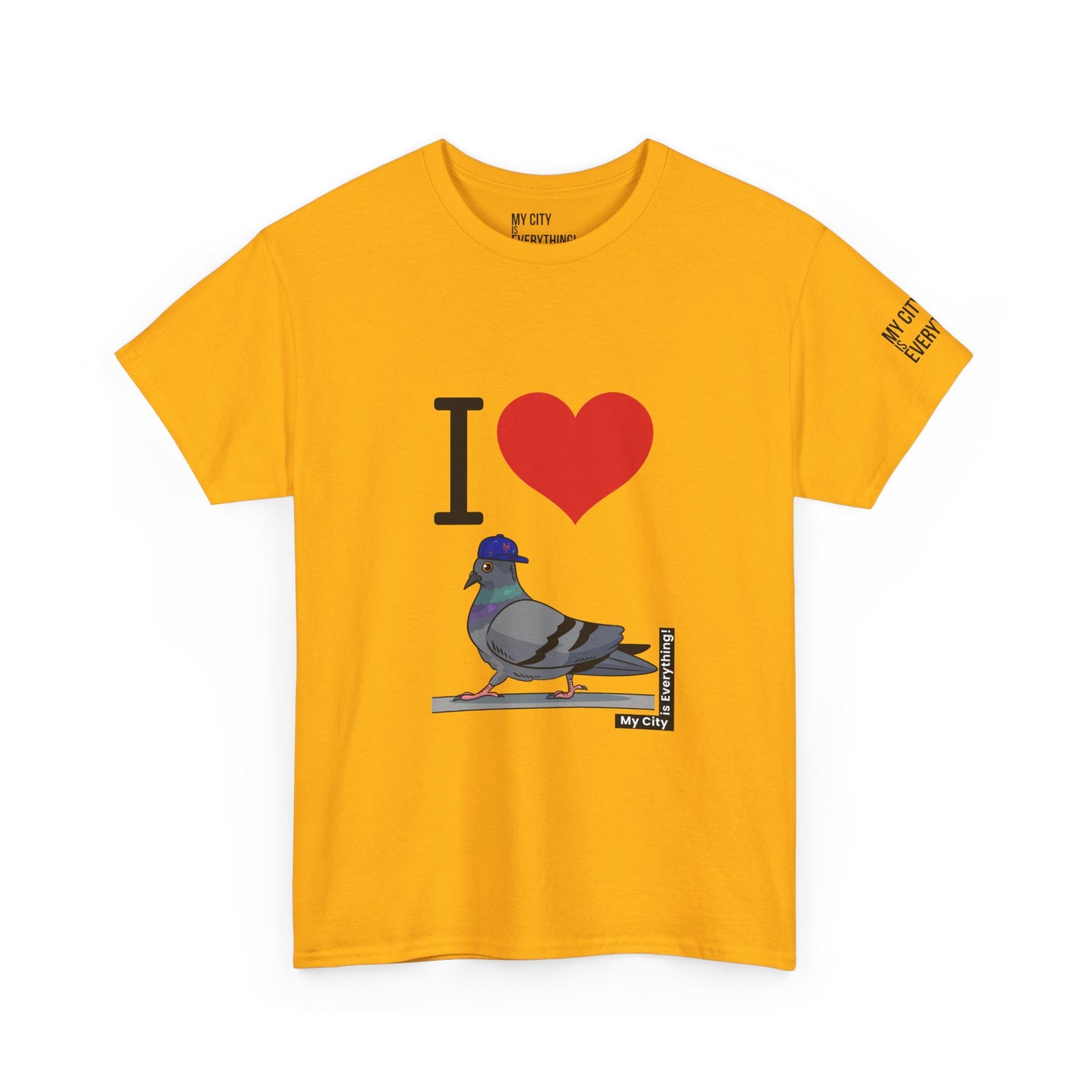 I ❤️ My City Pigeon Tee – Mets Blue Cap Edition | My City Is Everything!