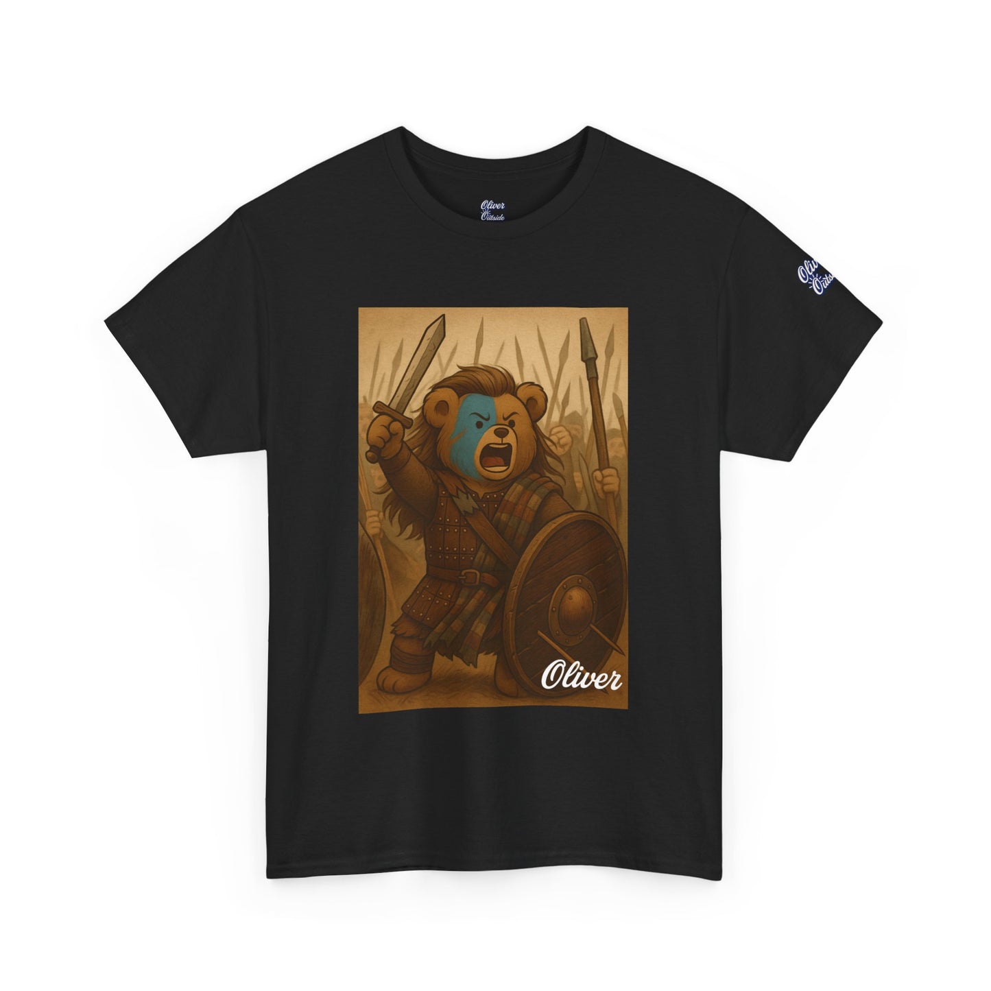 Oliver Outside Braveheart Parody Tee – Freedom Roar Bear