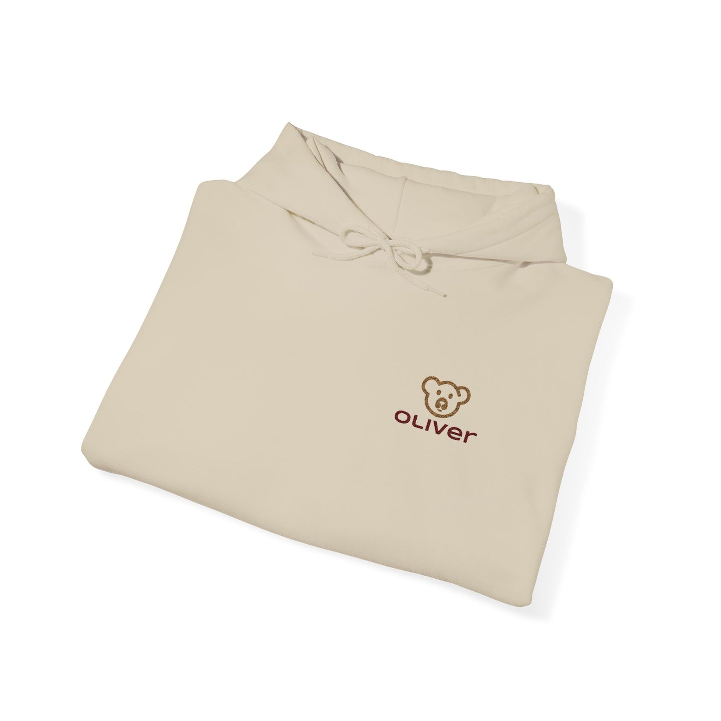 Oliver Bear Minimalist Logo Hoodie – Clean White Classic