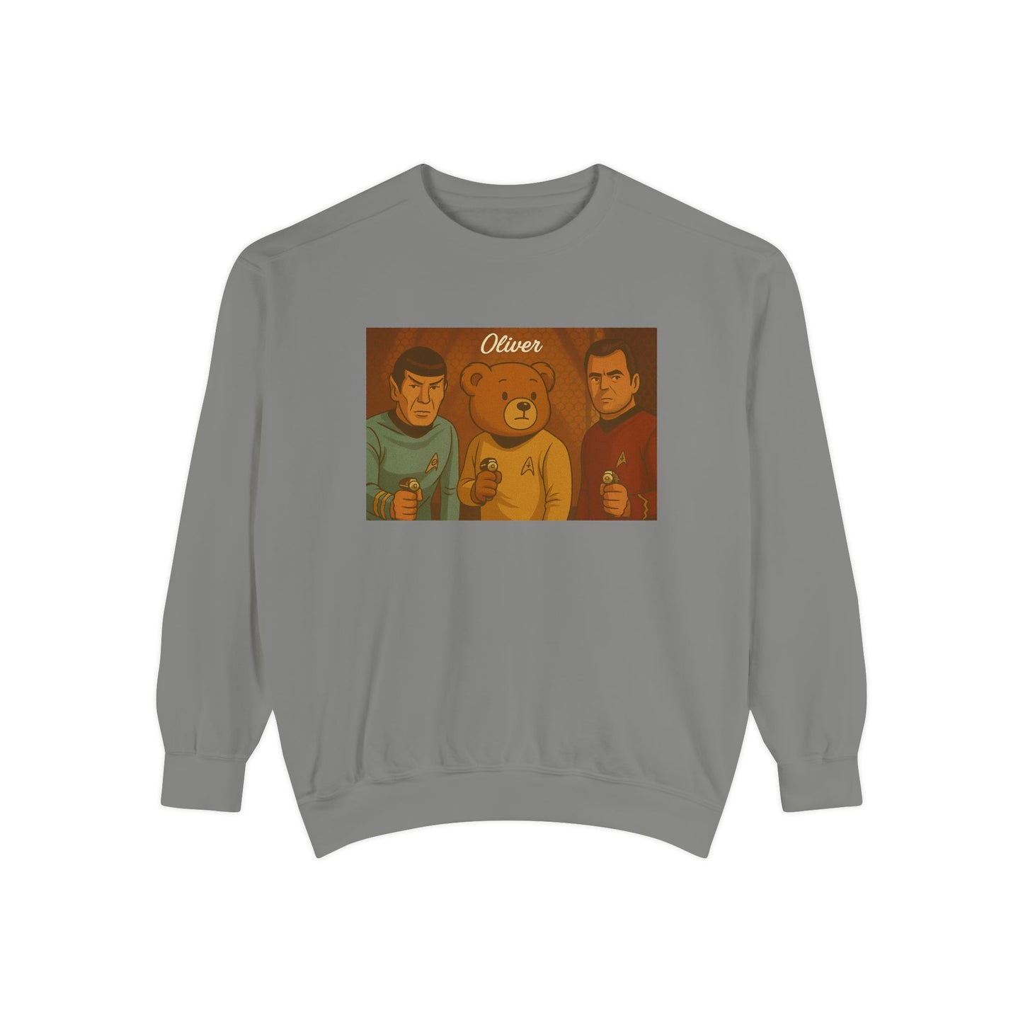 Oliver Outside Star Trek Crewneck – Beam Up Cozy Bear Style