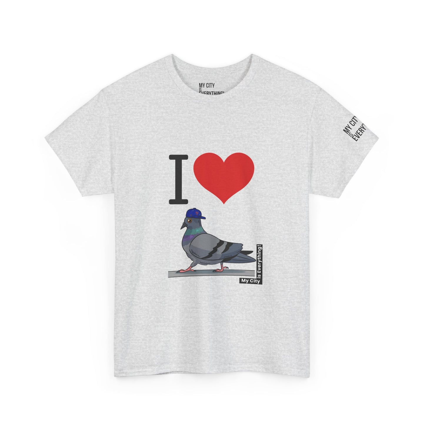 I ❤️ My City Pigeon Tee – Mets Blue Cap Edition | My City Is Everything!