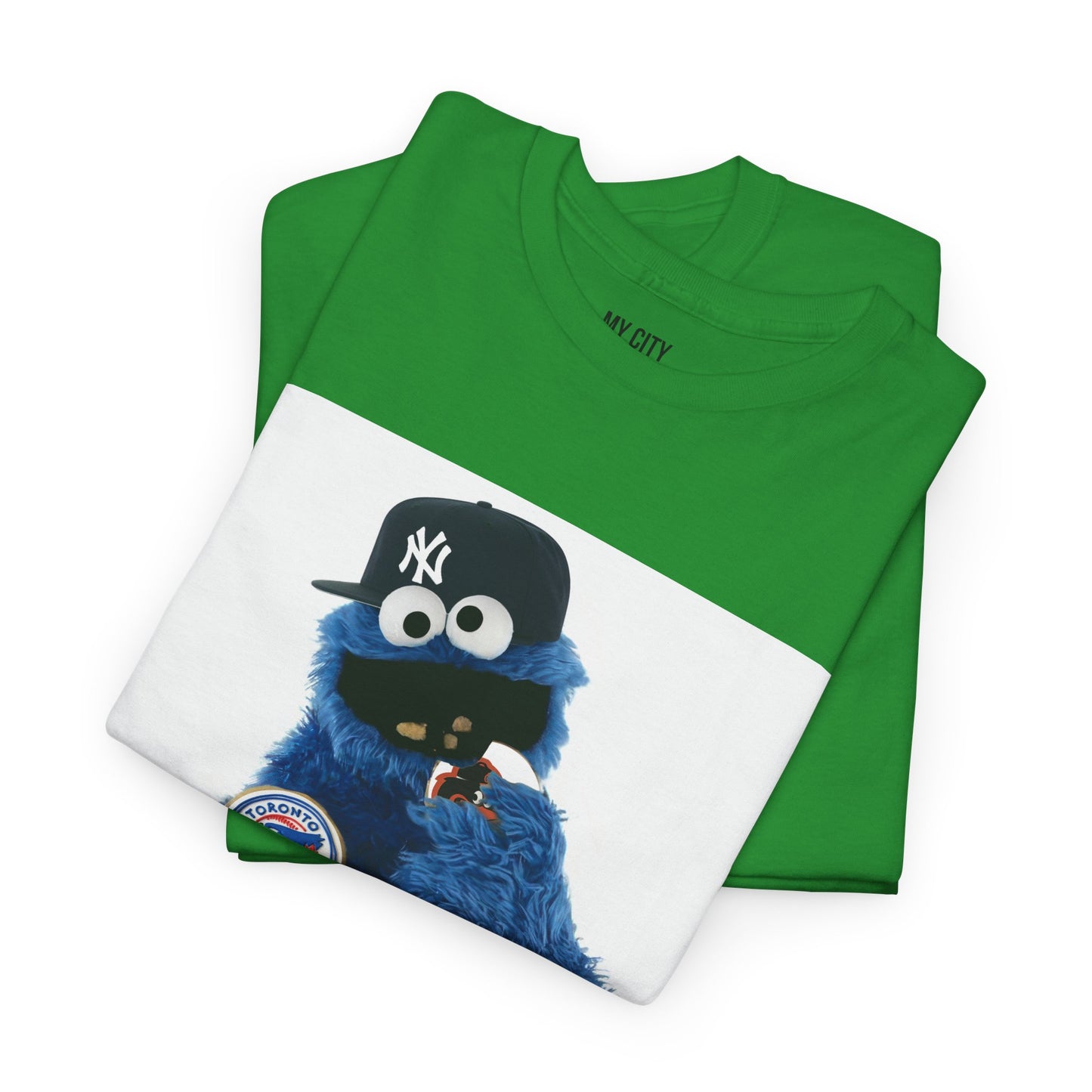 My City is Everything! NYC Cookie Monster Yankee Graphic T-Shirt – Streetwear Tee