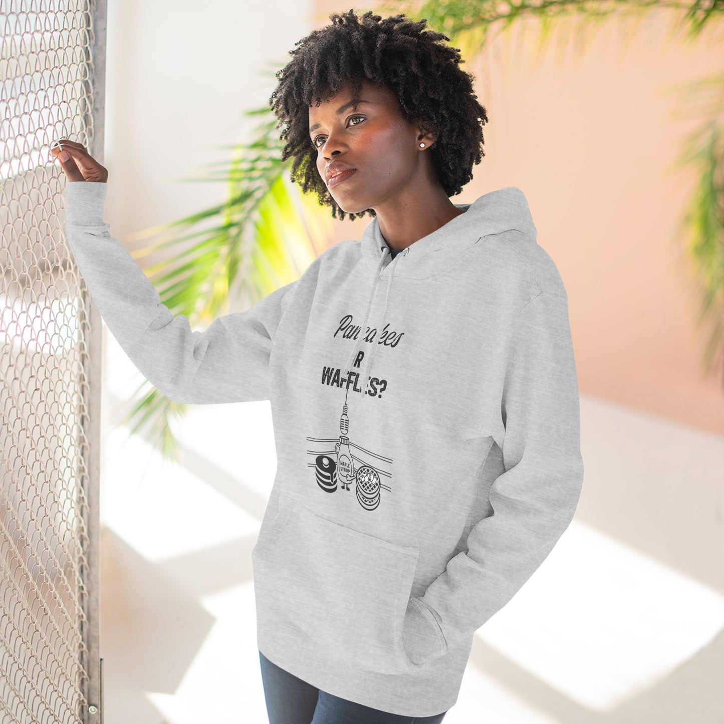 🥞/🧇Pancakes or Waffles? Hoodie – Funny Breakfast Debate Hoodie by G.O.A.T. Talk Tees