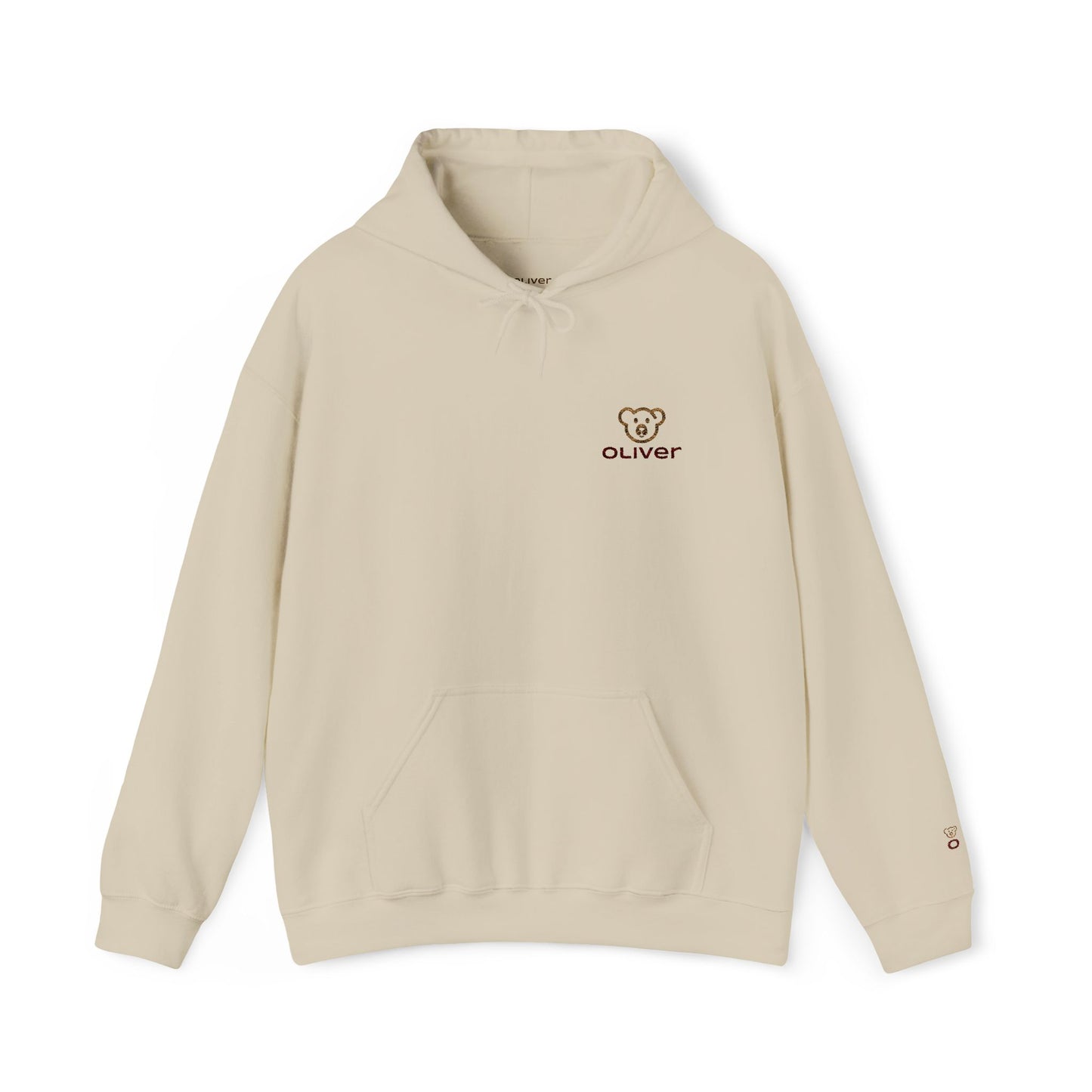 Oliver Bear Minimalist Logo Hoodie – Clean White Classic