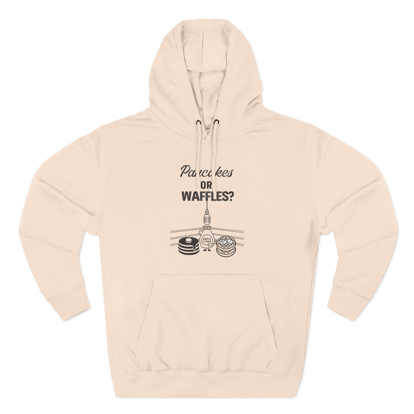 🥞/🧇Pancakes or Waffles? Hoodie – Funny Breakfast Debate Hoodie by G.O.A.T. Talk Tees