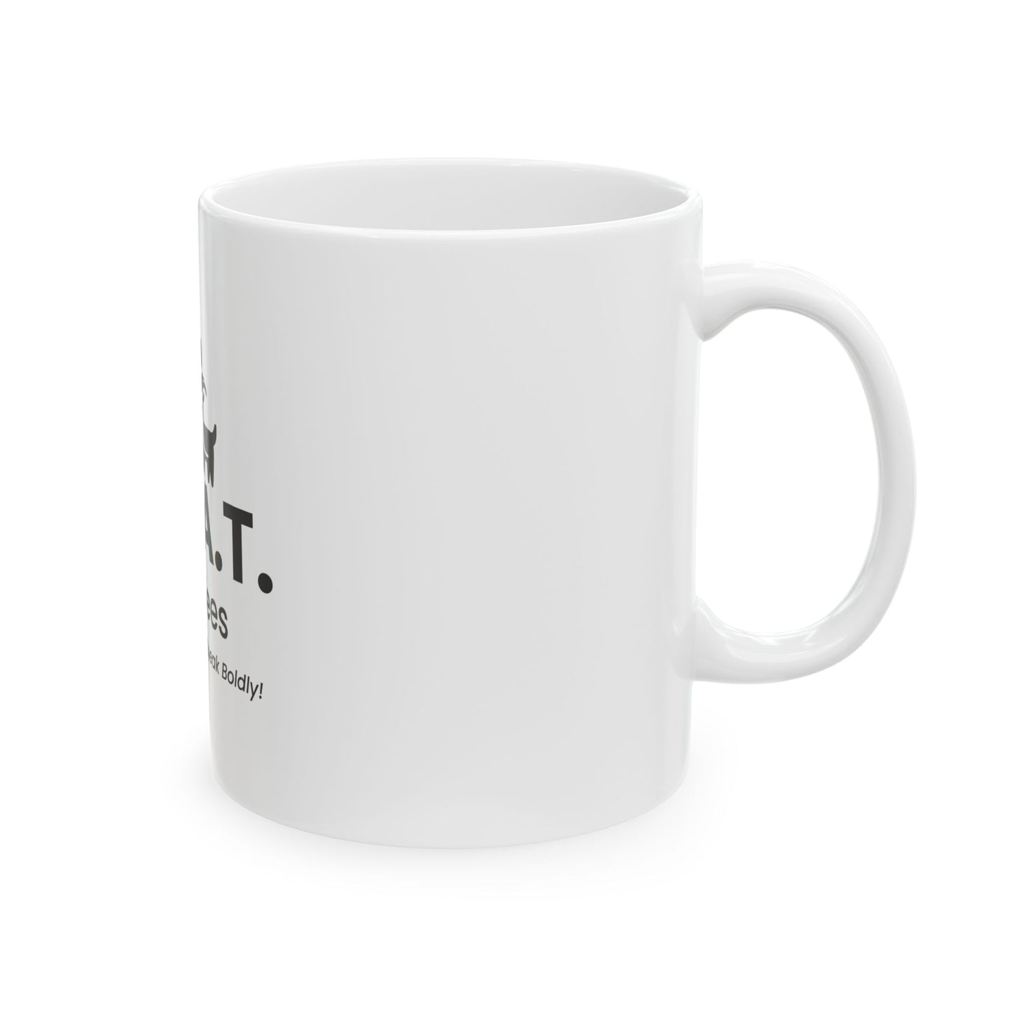 G.O.A.T. Talk Tees Logo Mug – Bold Conversation Starter Ceramic Cup