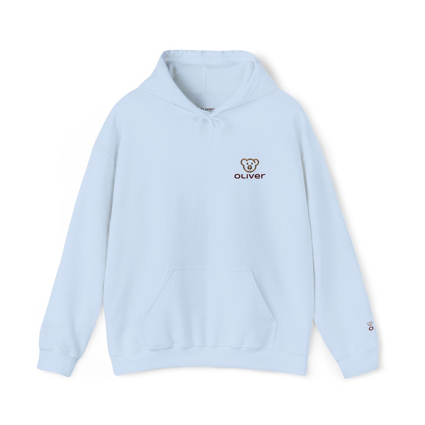 Oliver Bear Minimalist Logo Hoodie – Clean White Classic