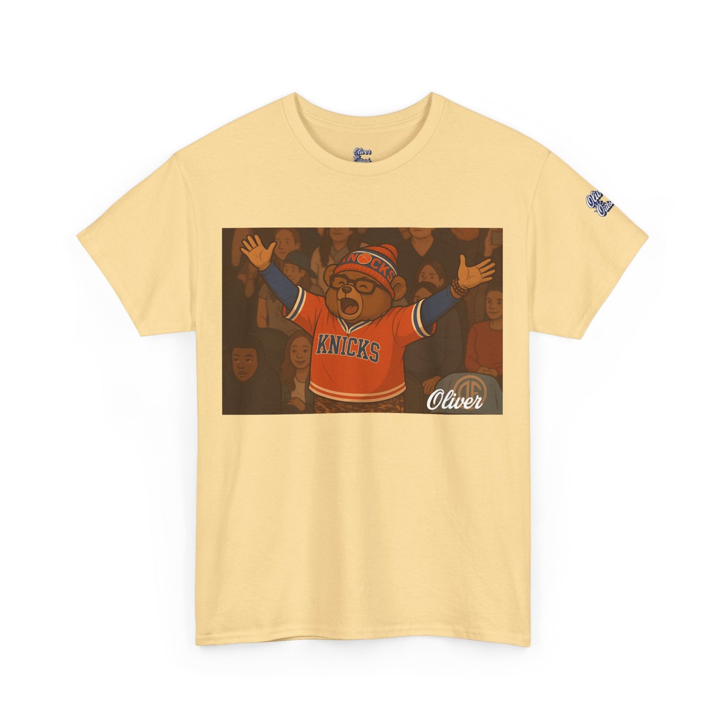 Oliver Outside Knicks Fan Tee – Courtside Energy Bear Style