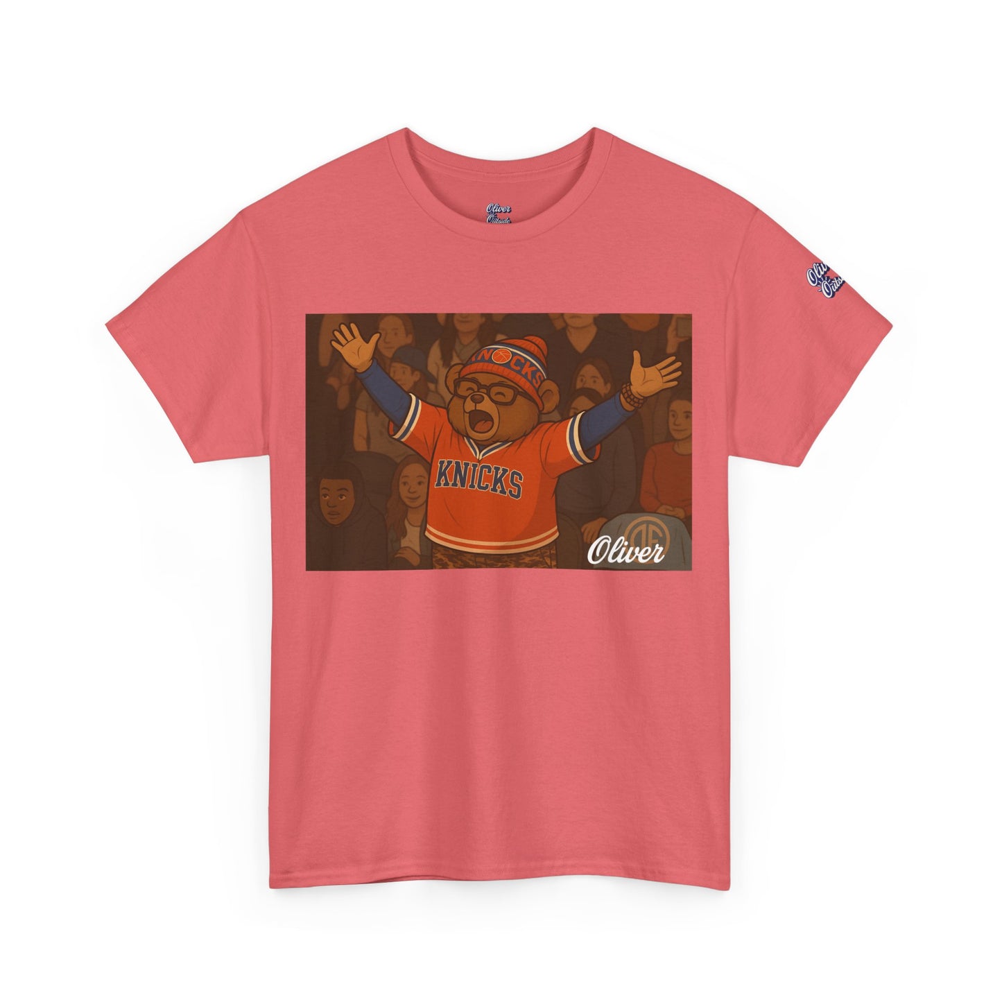 Oliver Outside Knicks Fan Tee – Courtside Energy Bear Style