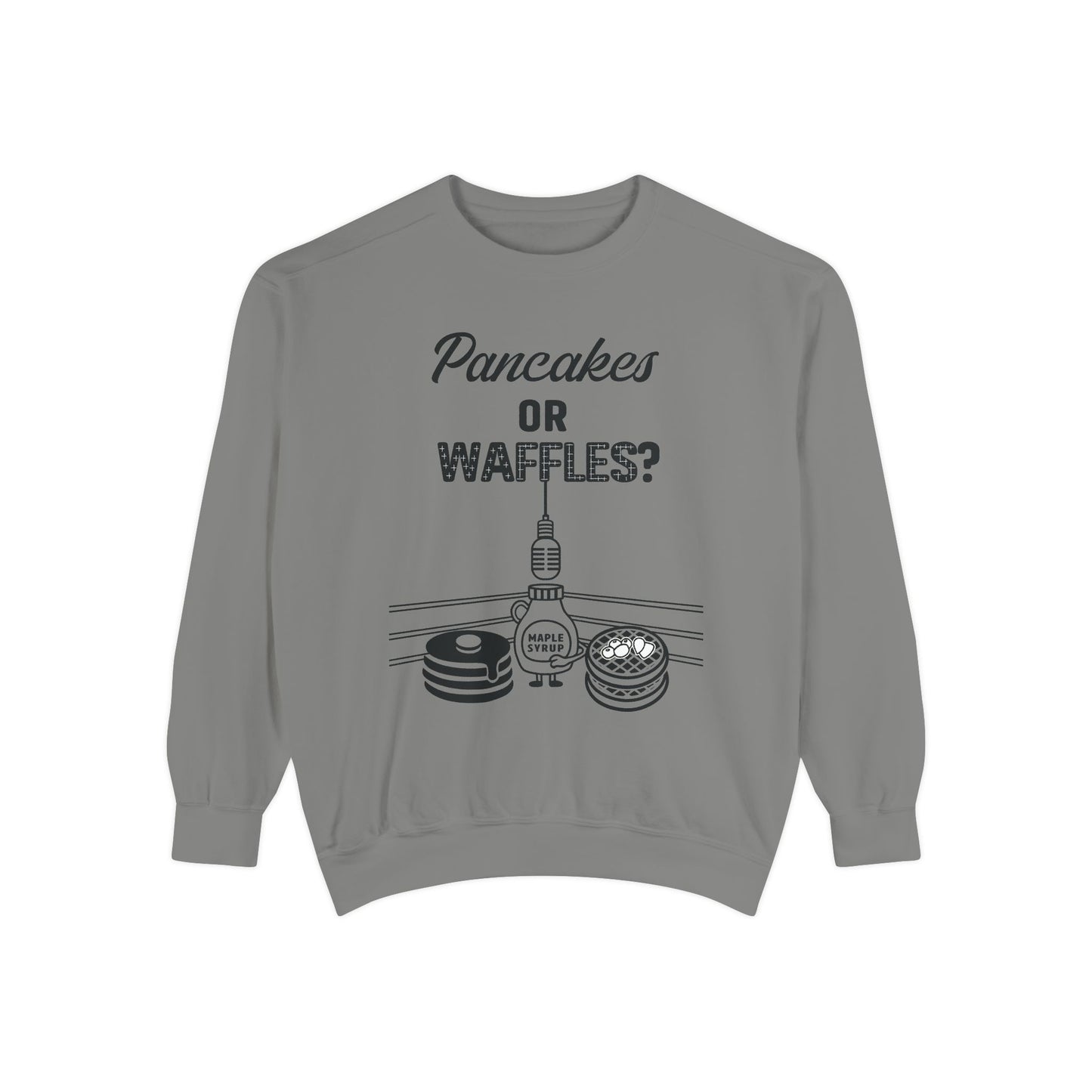 🥞/🧇Pancakes or Waffles? G.O.A.T. Talk Tees Debate Sweatshirt – Breakfast Battle Crewneck