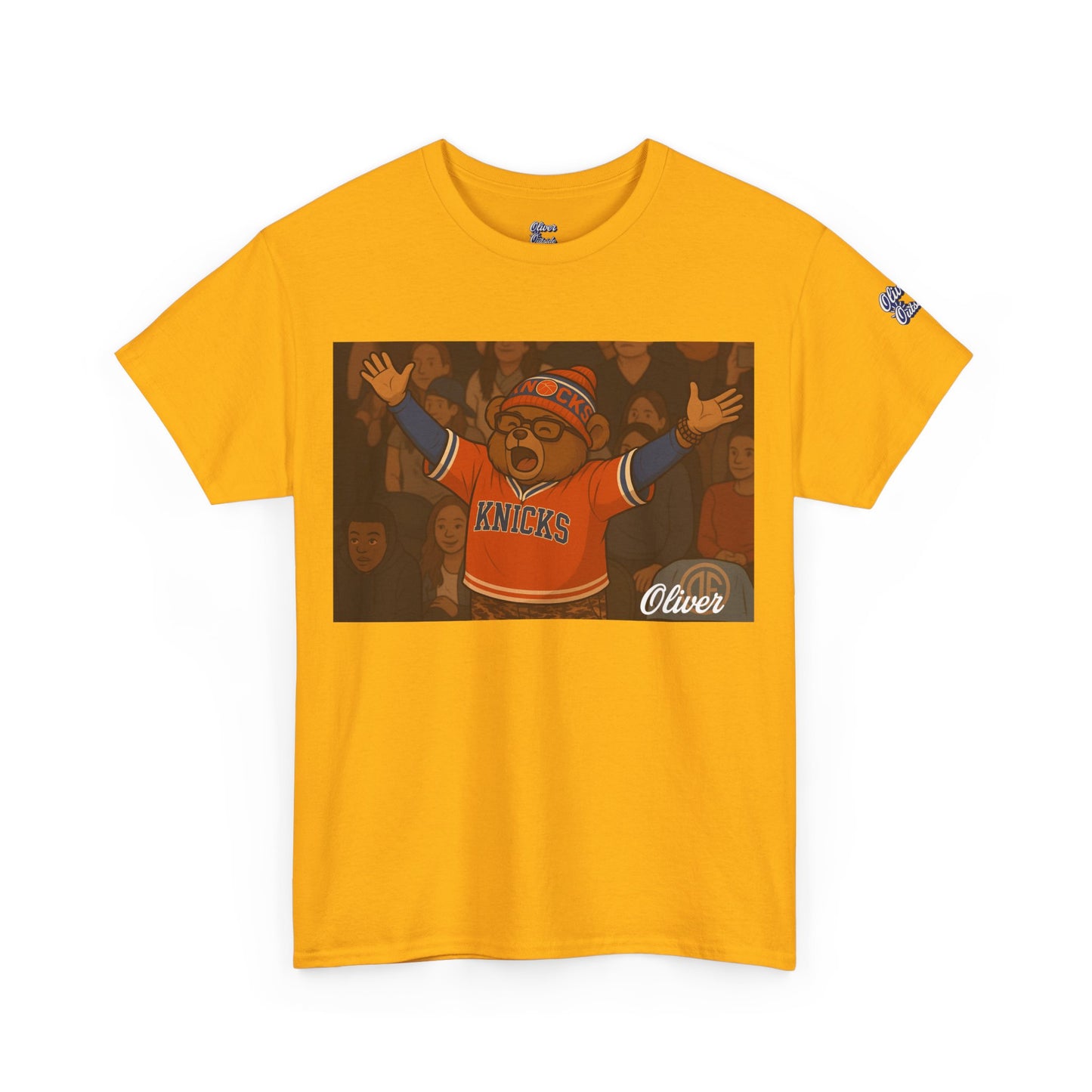 Oliver Outside Knicks Fan Tee – Courtside Energy Bear Style