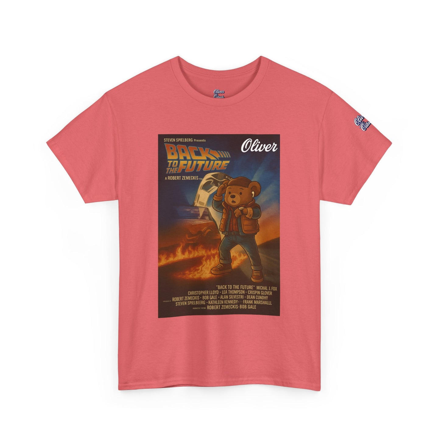Oliver Outside Back to the Future Parody Tee – Retro Bear Style