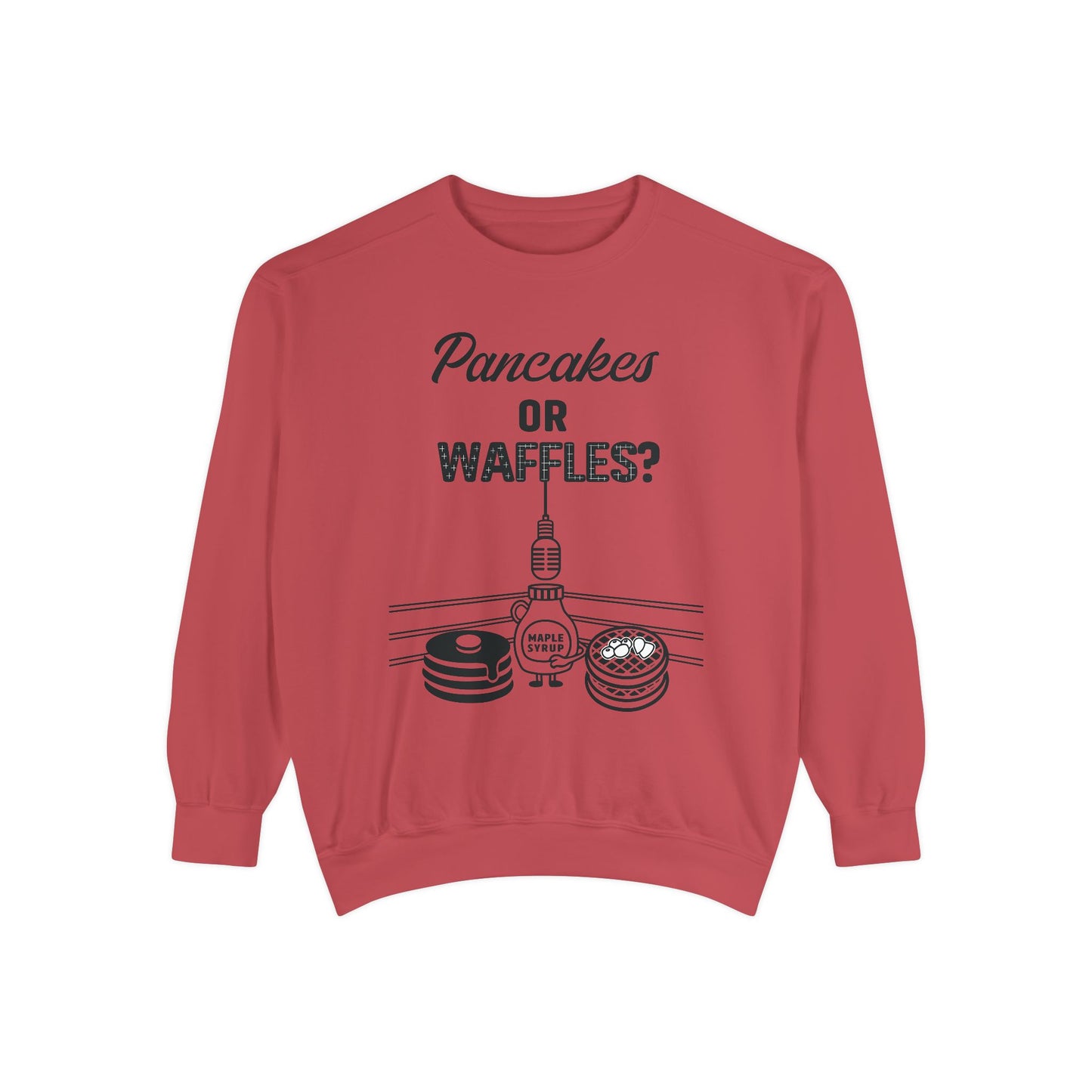 🥞/🧇Pancakes or Waffles? G.O.A.T. Talk Tees Debate Sweatshirt – Breakfast Battle Crewneck