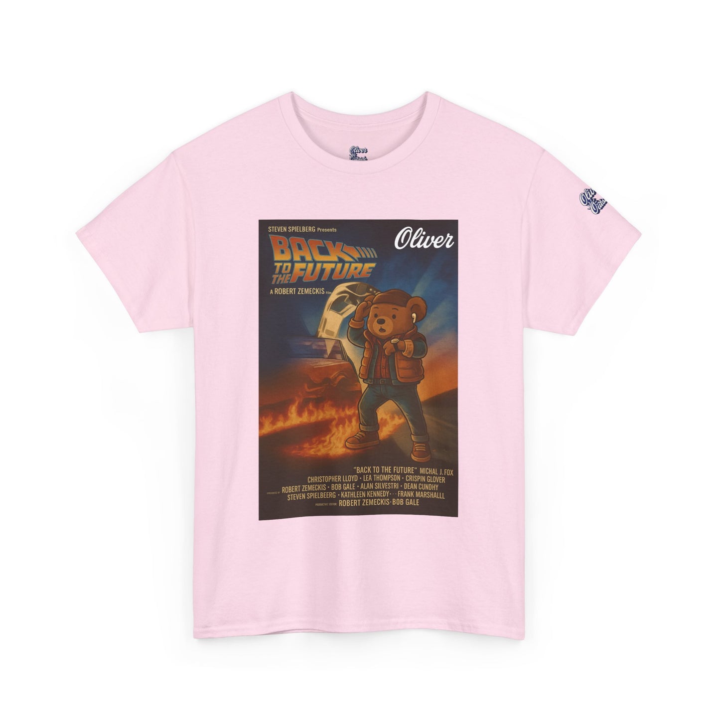 Oliver Outside Back to the Future Parody Tee – Retro Bear Style