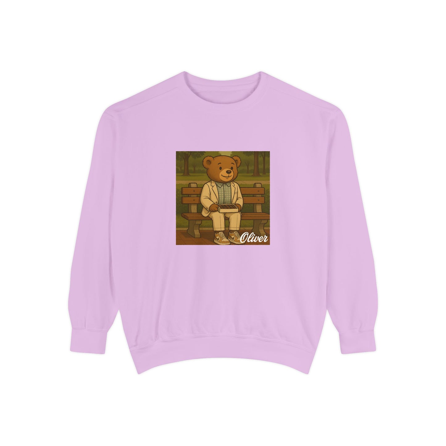 Oliver Outside Forrest Gump Parody Crewneck – Life is Bear-tiful