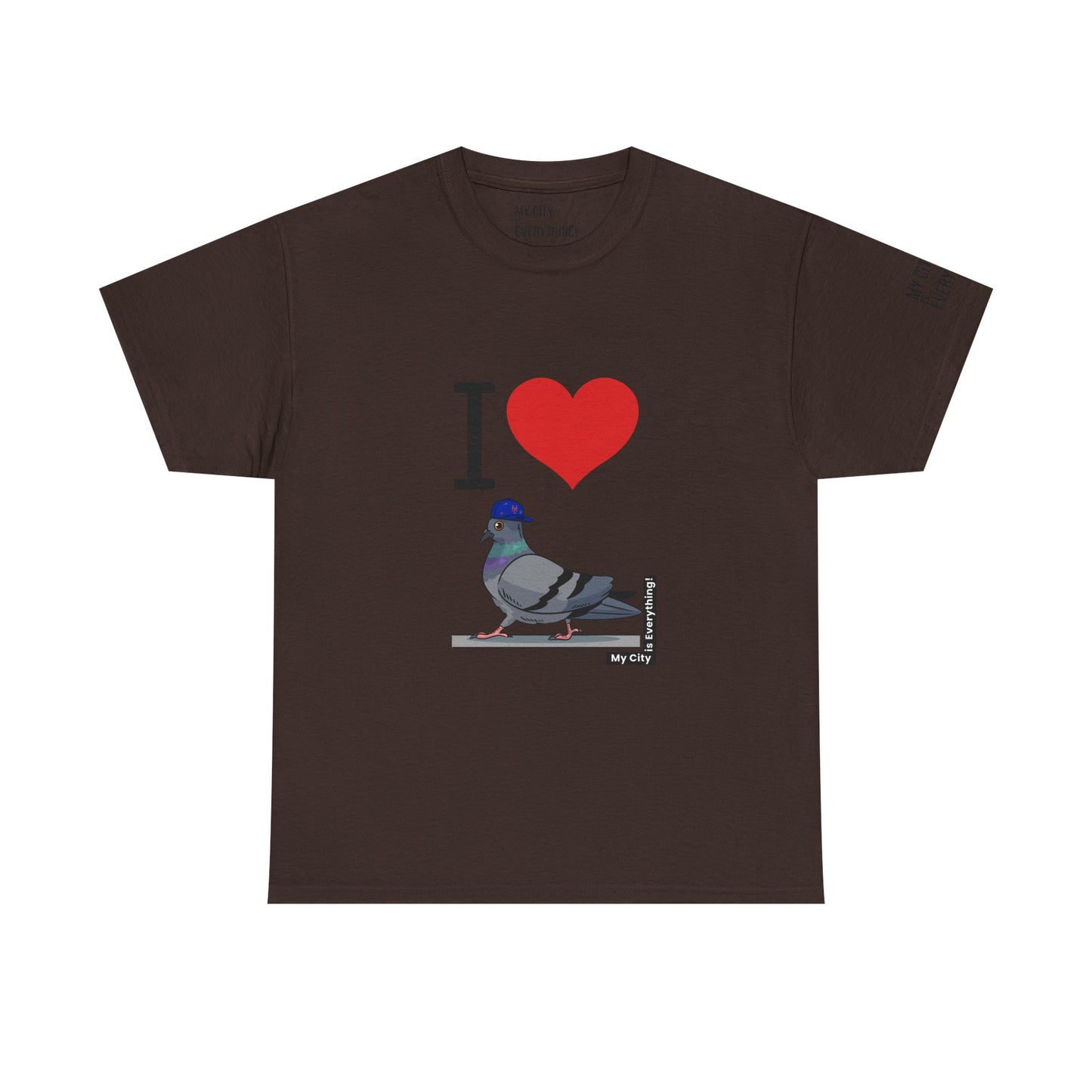 I ❤️ My City Pigeon Tee – Mets Blue Cap Edition | My City Is Everything!