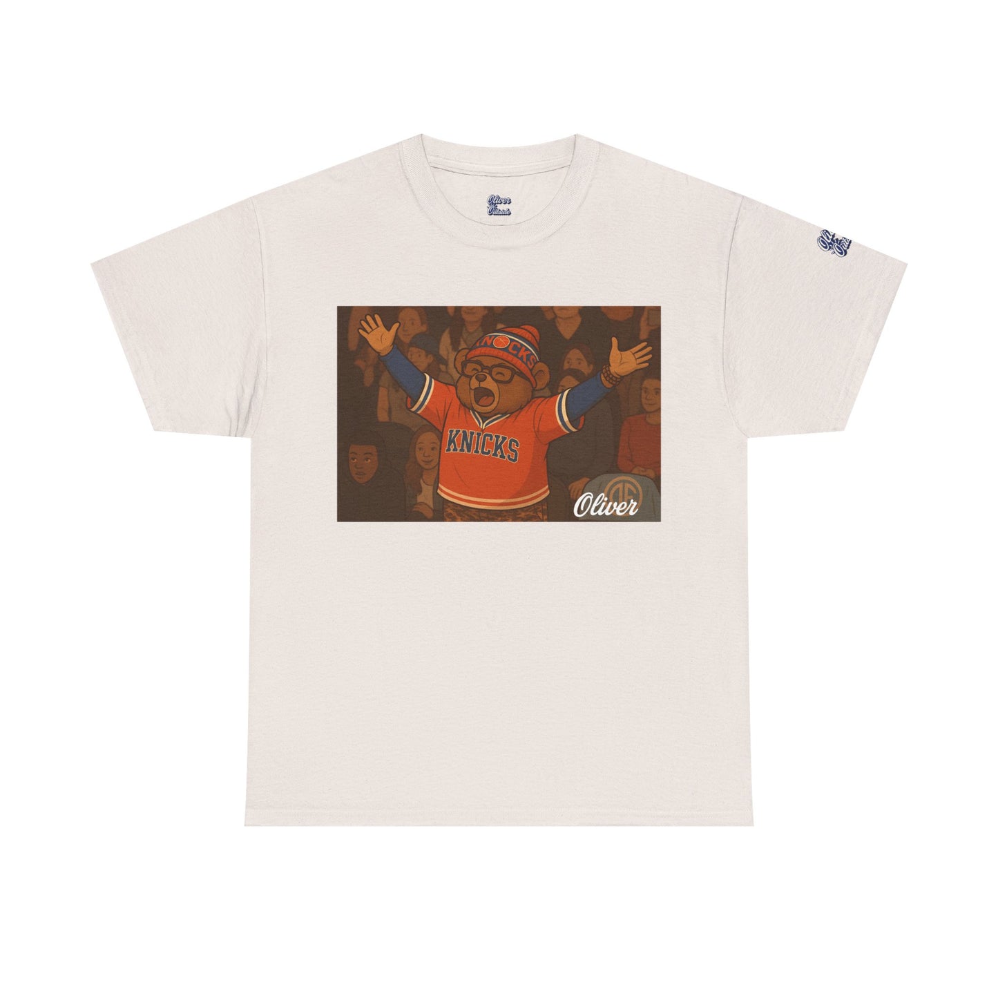 Oliver Outside Knicks Fan Tee – Courtside Energy Bear Style