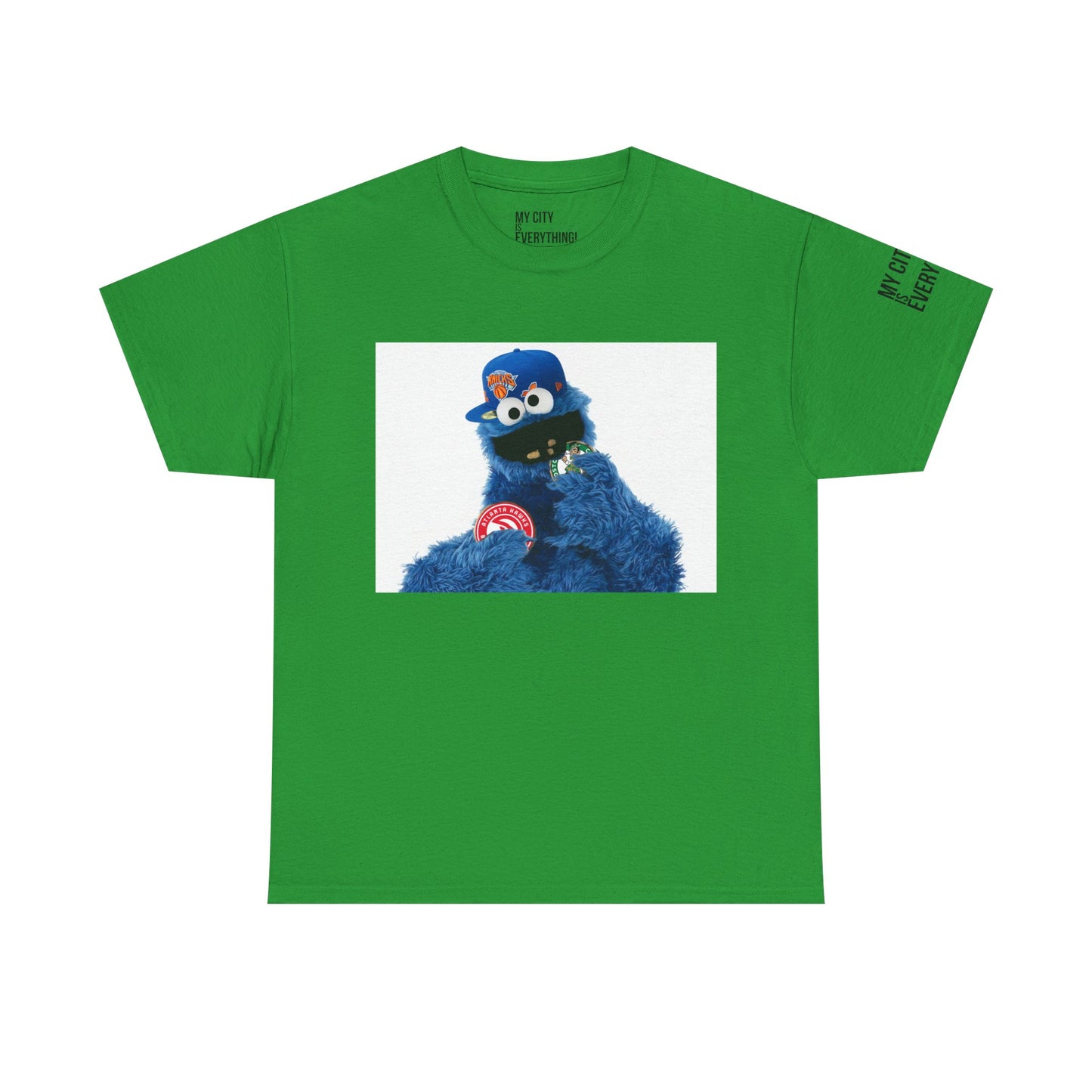 My City is Everything! NYC Cookie Monster Knicks Graphic T-Shirt – Streetwear Tee