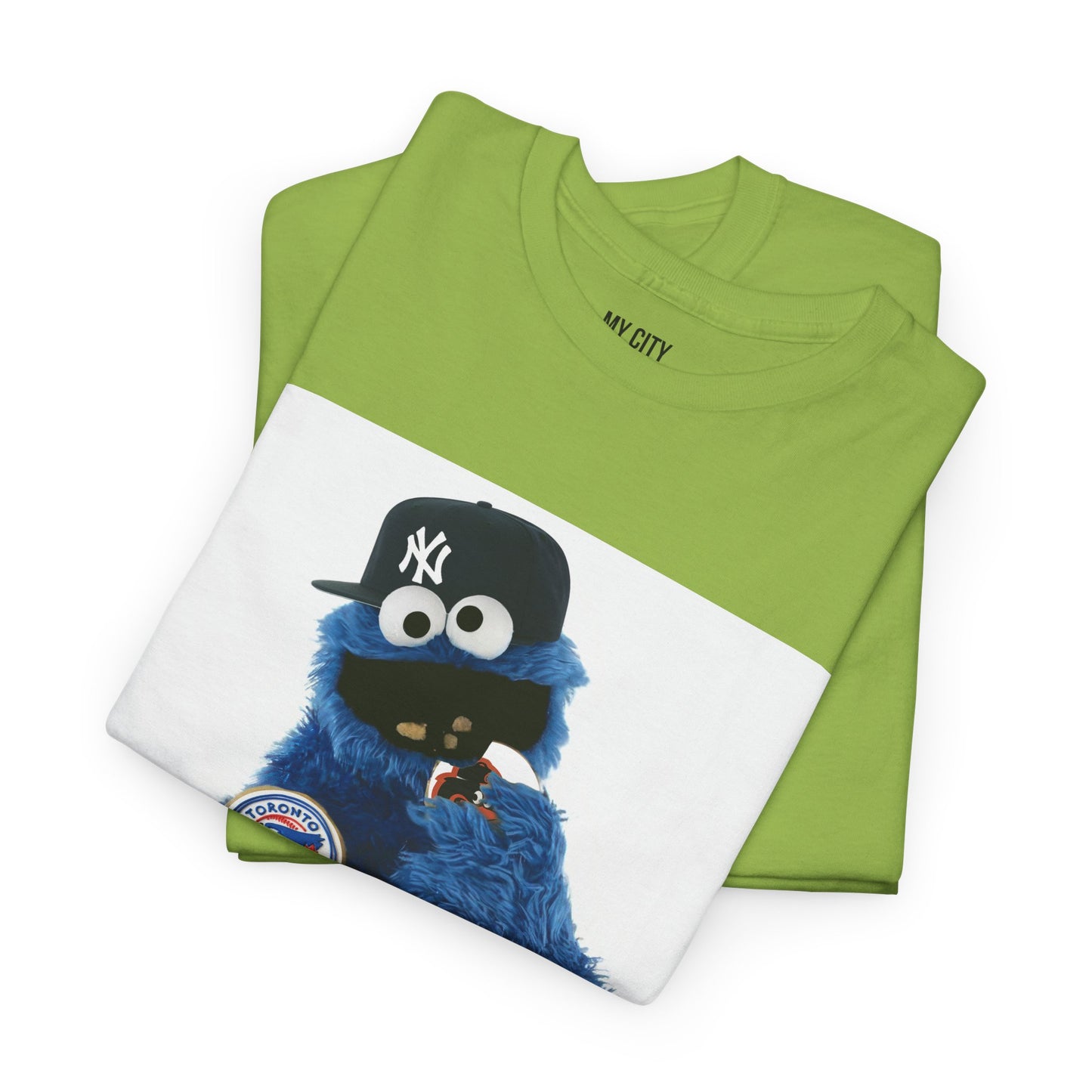 My City is Everything! NYC Cookie Monster Yankee Graphic T-Shirt – Streetwear Tee