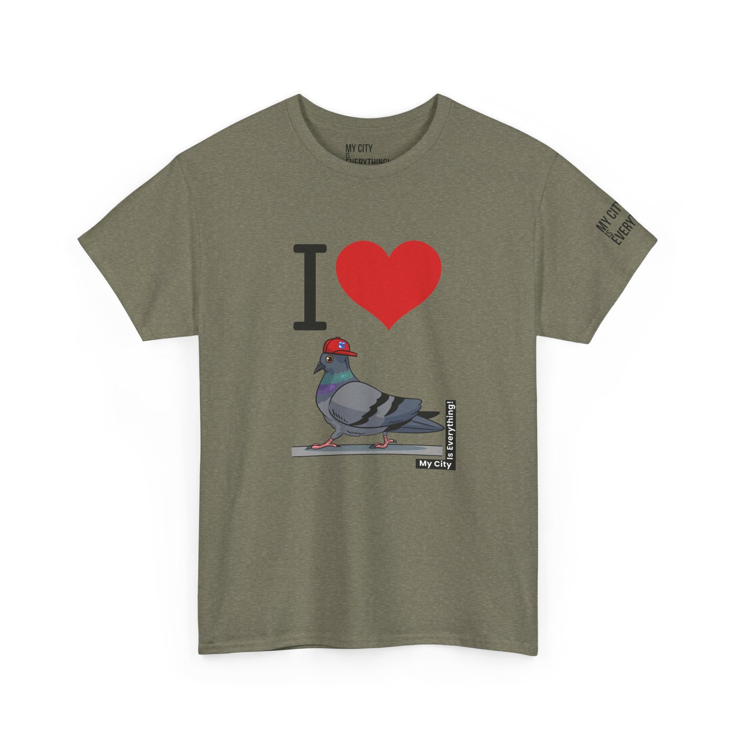 I ❤️ My City Pigeon Tee – Rangers Cap Edition | My City Is Everything!
