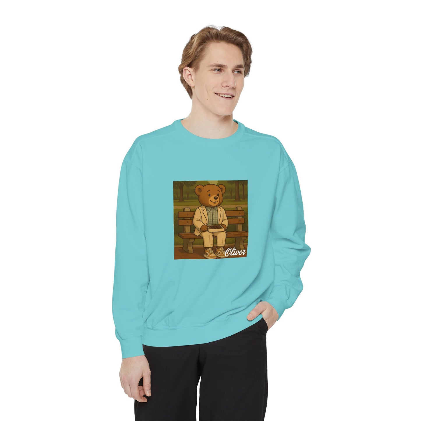Oliver Outside Forrest Gump Parody Crewneck – Life is Bear-tiful