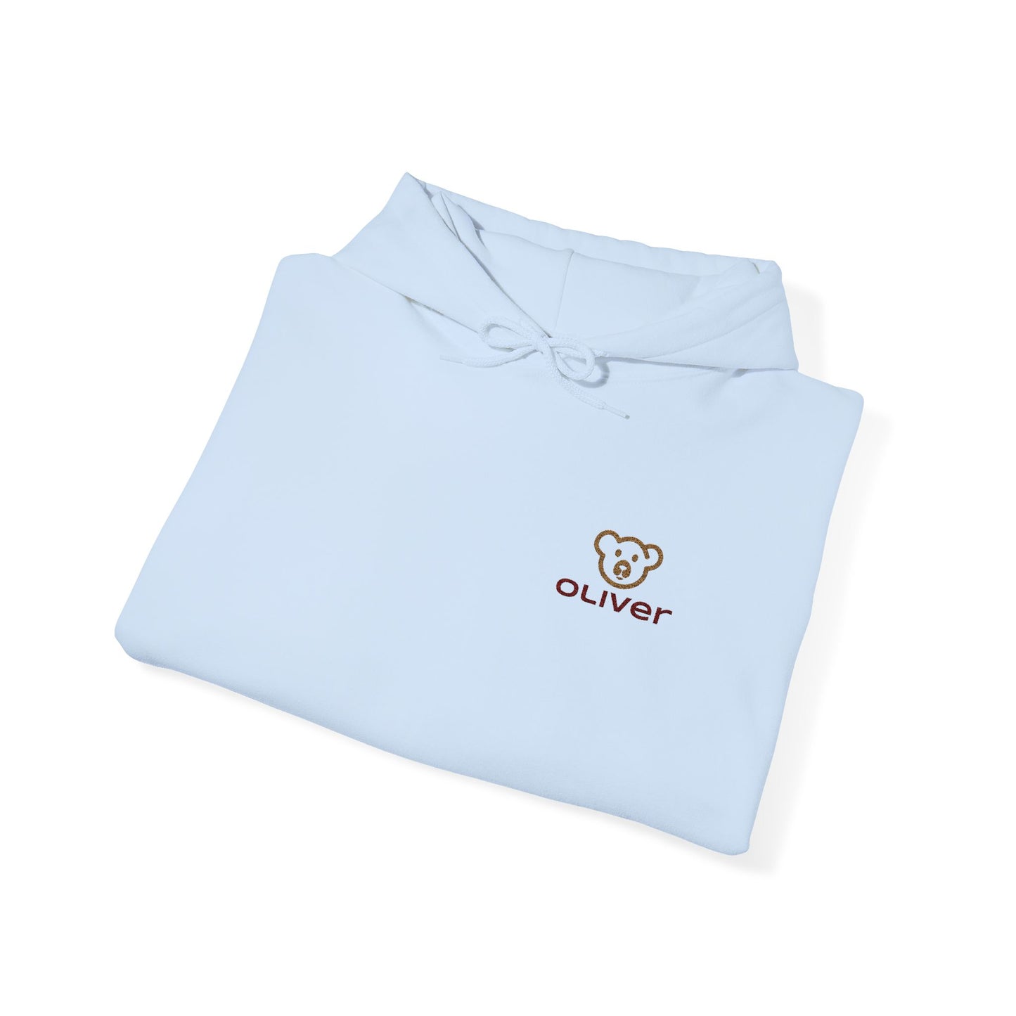 Oliver Bear Minimalist Logo Hoodie – Clean White Classic