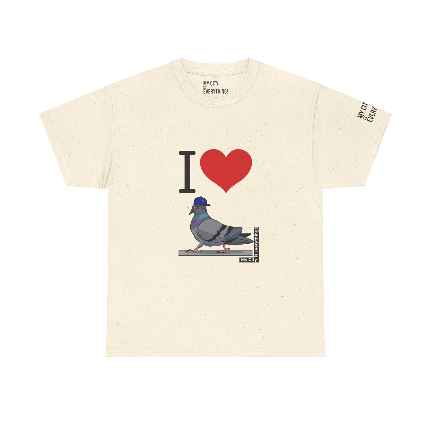 I ❤️ My City Pigeon Tee – Mets Blue Cap Edition | My City Is Everything!