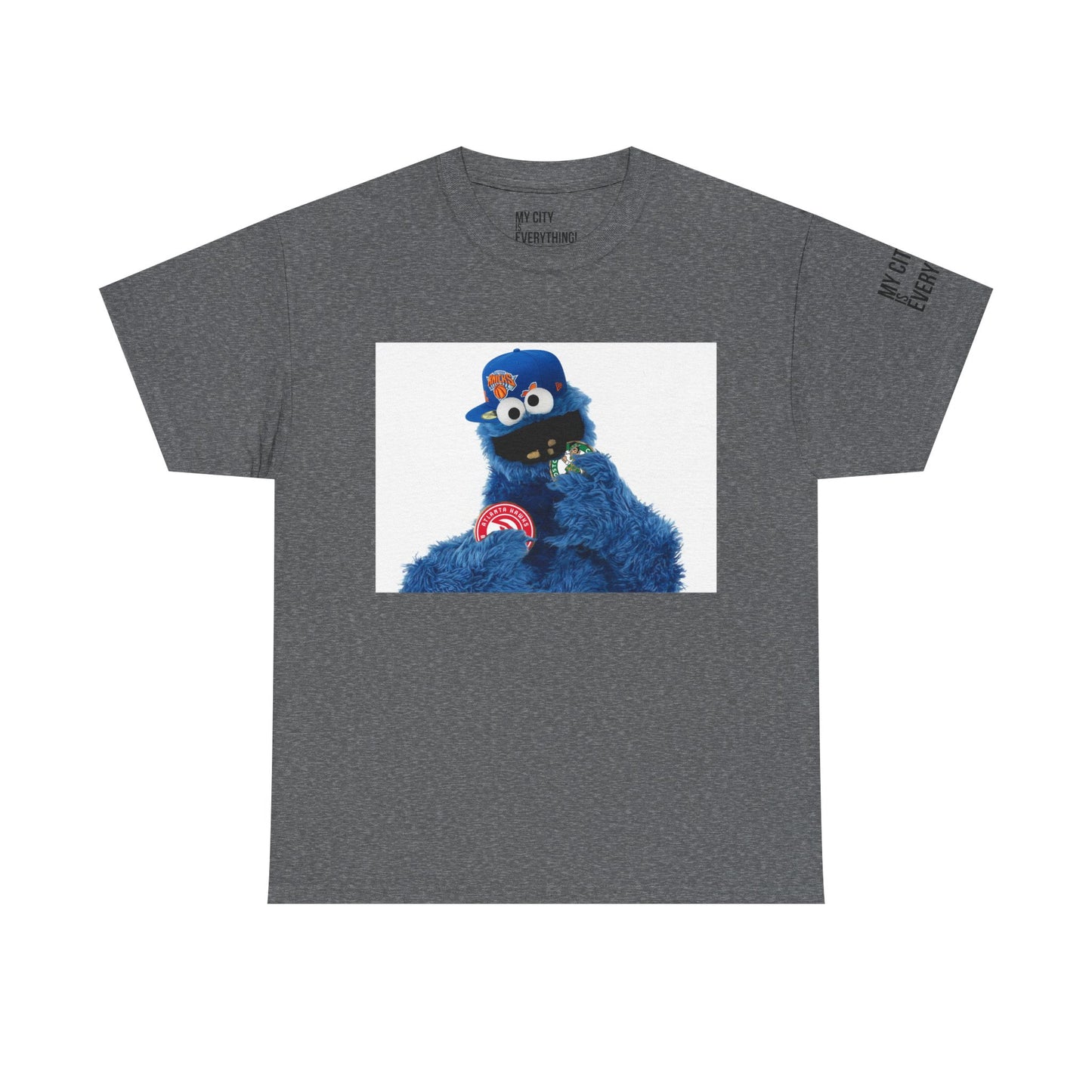 My City is Everything! NYC Cookie Monster Knicks Graphic T-Shirt – Streetwear Tee