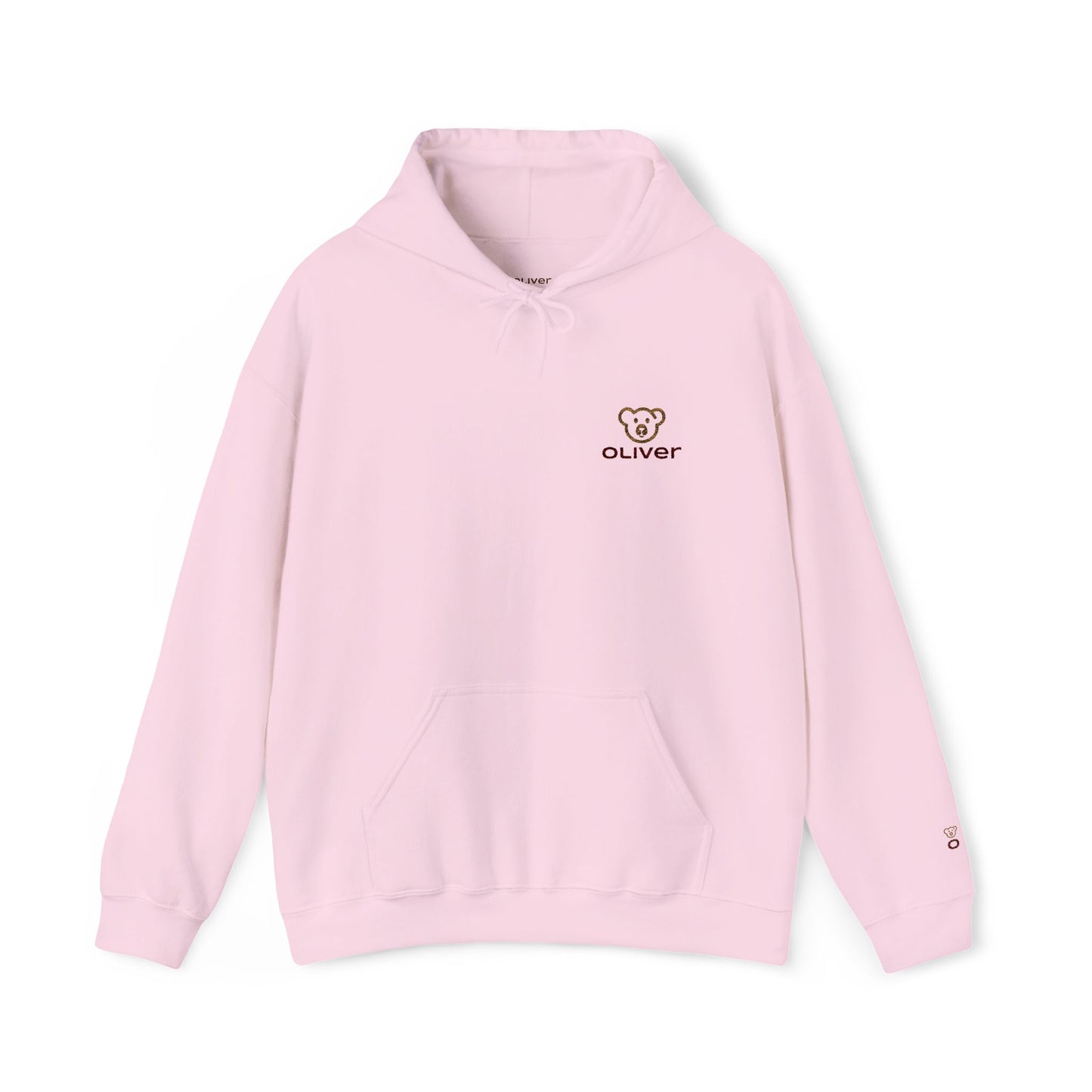 Oliver Bear Minimalist Logo Hoodie – Clean White Classic