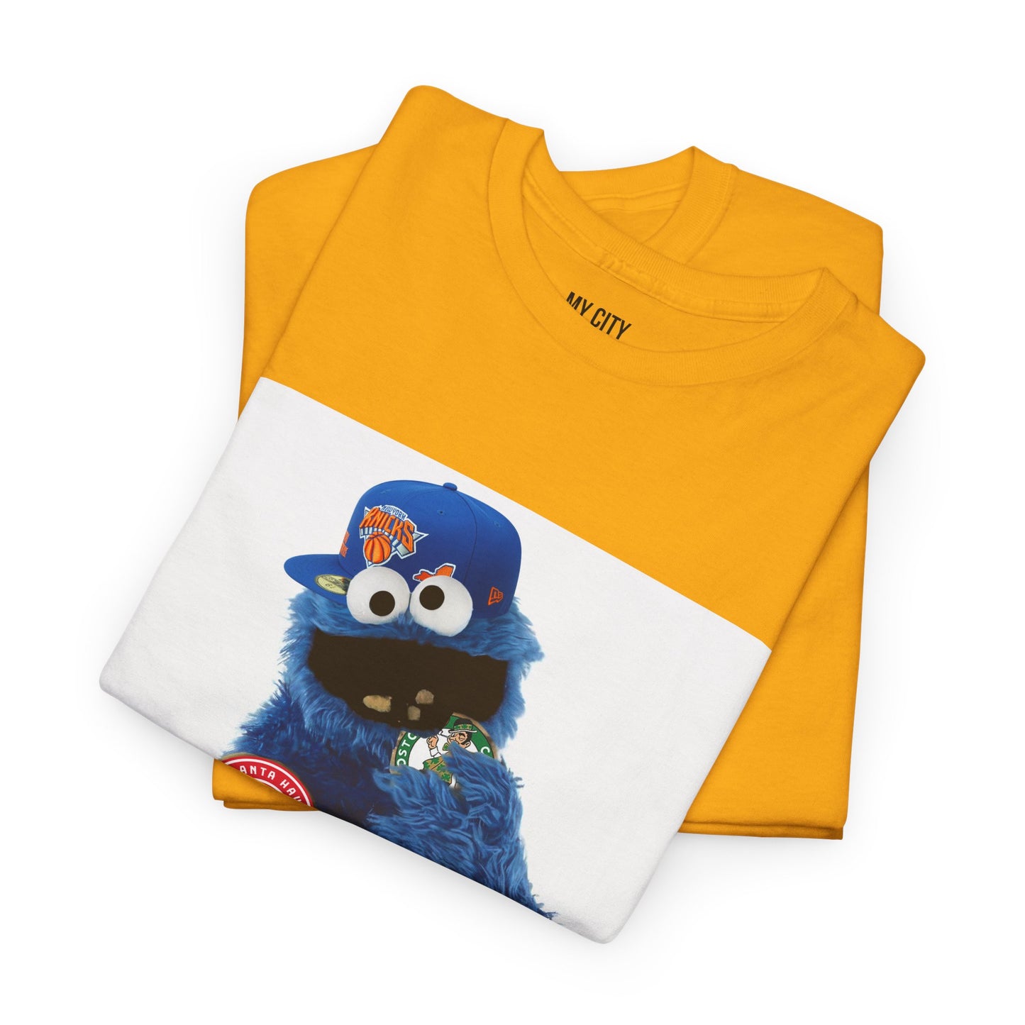 My City is Everything! NYC Cookie Monster Knicks Graphic T-Shirt – Streetwear Tee