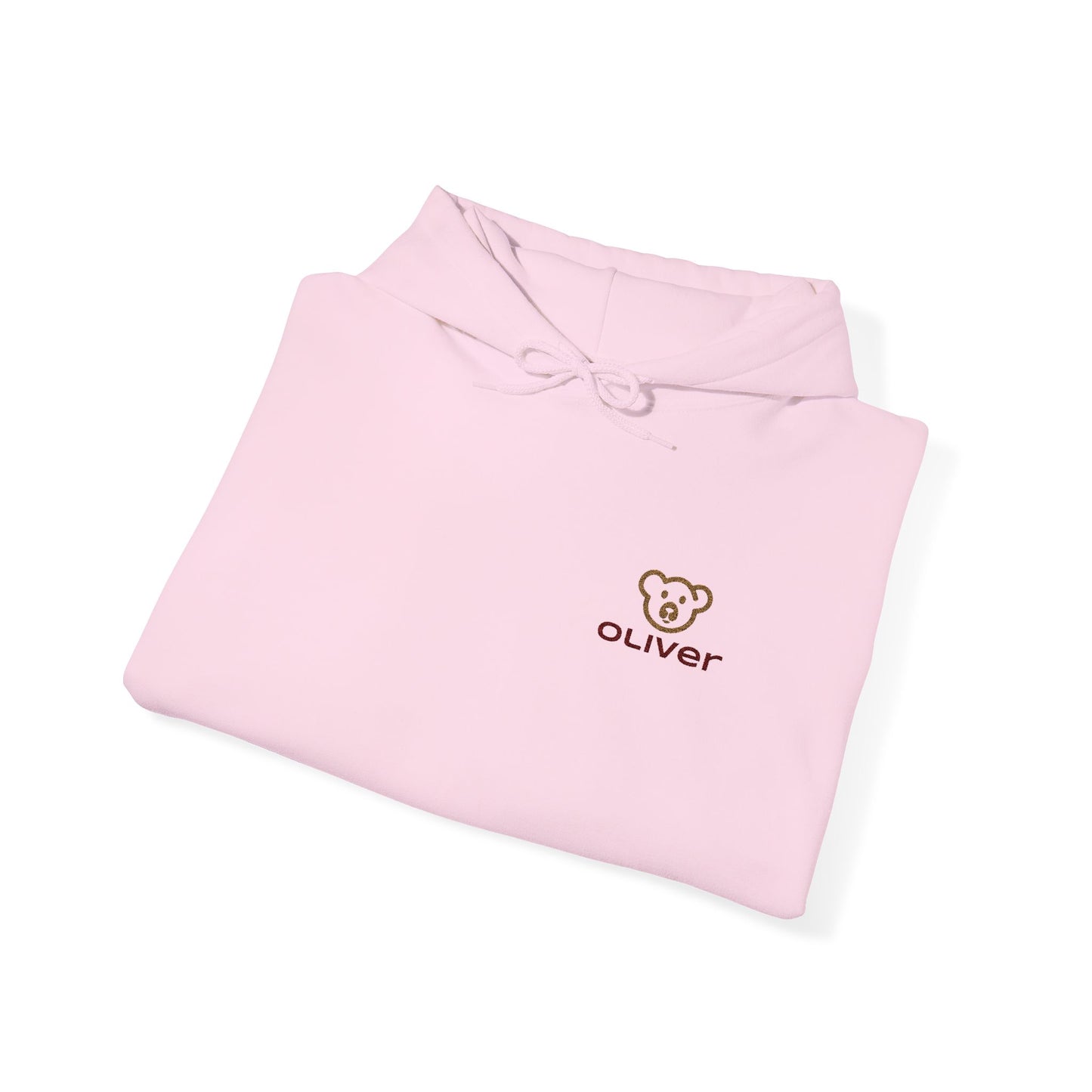 Oliver Bear Minimalist Logo Hoodie – Clean White Classic