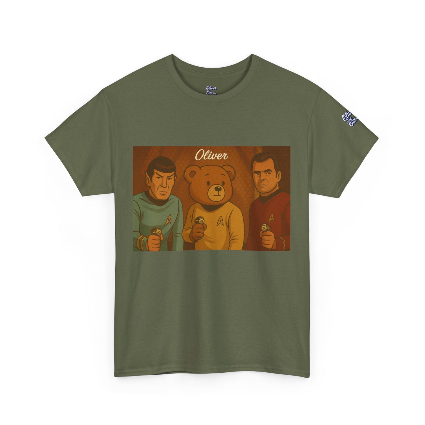 Oliver Outside Star Trek Parody Tee – Boldly Bear Where No One Has