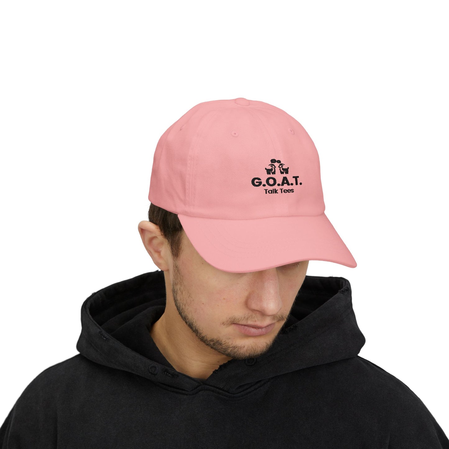G.O.A.T. Talk Tees Logo Hat – Bold Sports Debate Logo Design