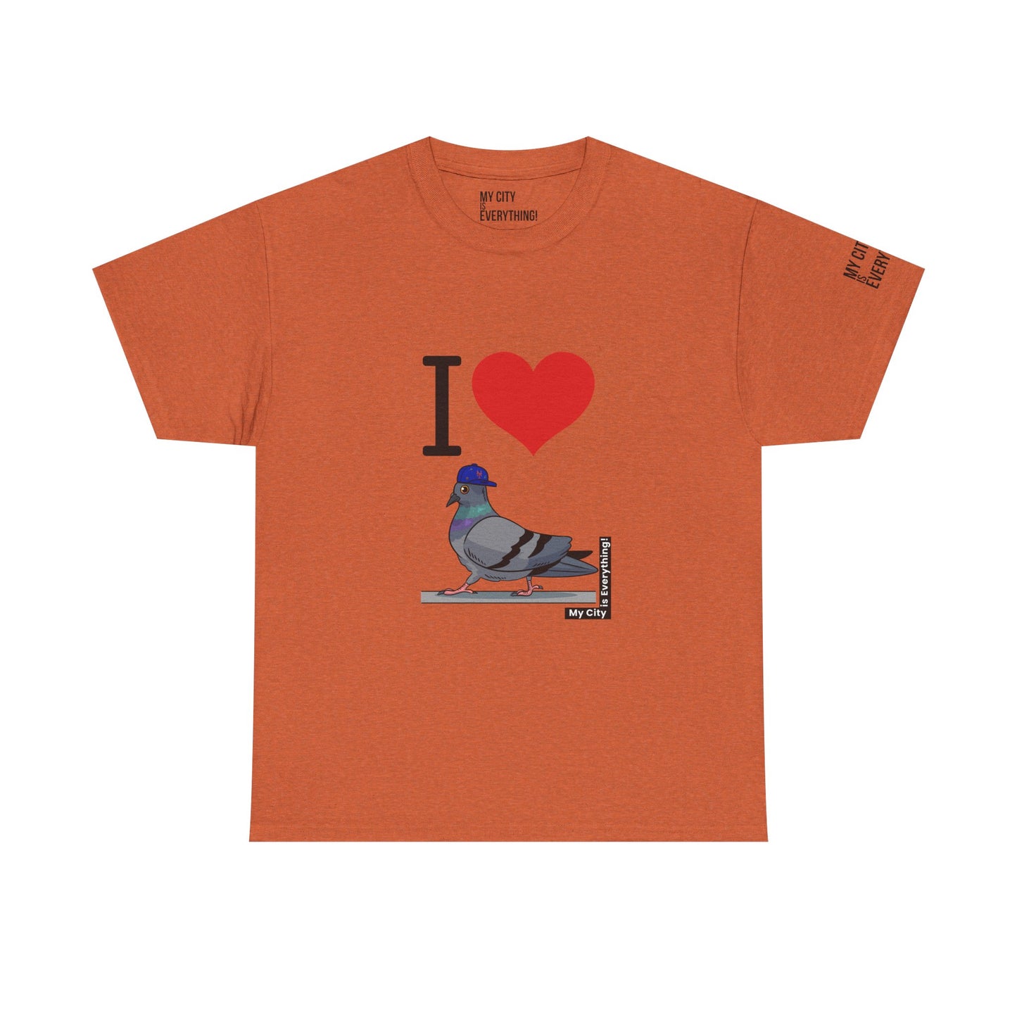 I ❤️ My City Pigeon Tee – Mets Blue Cap Edition | My City Is Everything!
