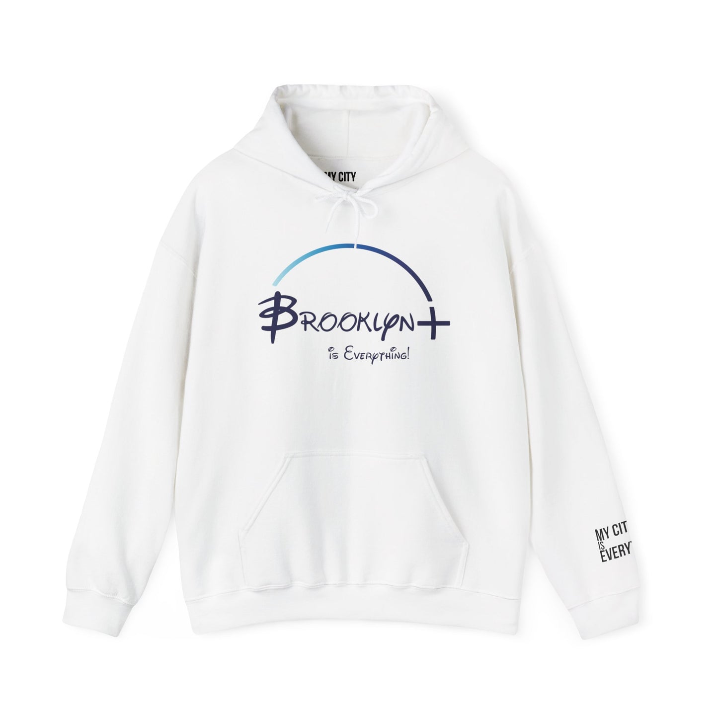 Brooklyn+ Is Everything! Hoodie – Bold Arch Logo Design | My City Is Everything