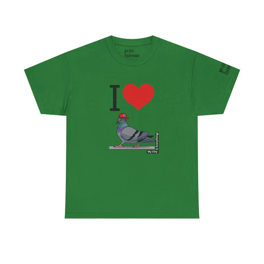 I ❤️ My City Pigeon Tee – Rangers Cap Edition | My City Is Everything!
