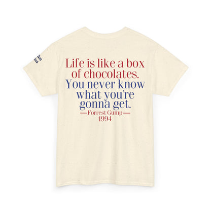 Oliver Outside Forrest Gump Parody Tee – Bench Time Classic