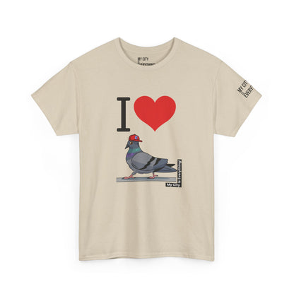 I ❤️ My City Pigeon Tee – Rangers Cap Edition | My City Is Everything!