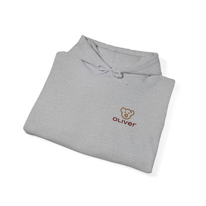 Oliver Bear Minimalist Logo Hoodie – Clean White Classic