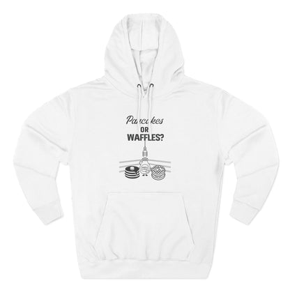🥞/🧇Pancakes or Waffles? Hoodie – Funny Breakfast Debate Hoodie by G.O.A.T. Talk Tees