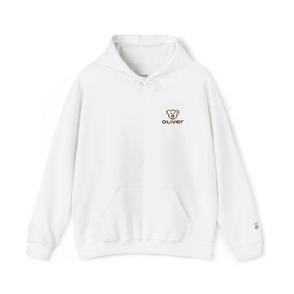 Oliver Bear Minimalist Logo Hoodie – Clean White Classic