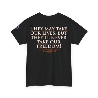 Oliver Outside Braveheart Parody Tee – Freedom Roar Bear