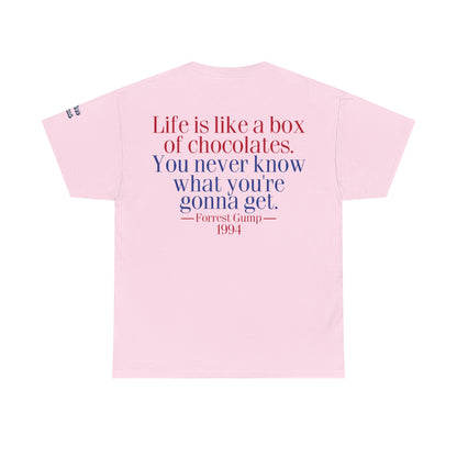 Oliver Outside Forrest Gump Parody Tee – Bench Time Classic