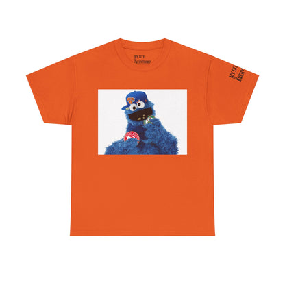 My City is Everything! NYC Cookie Monster Knicks Graphic T-Shirt – Streetwear Tee